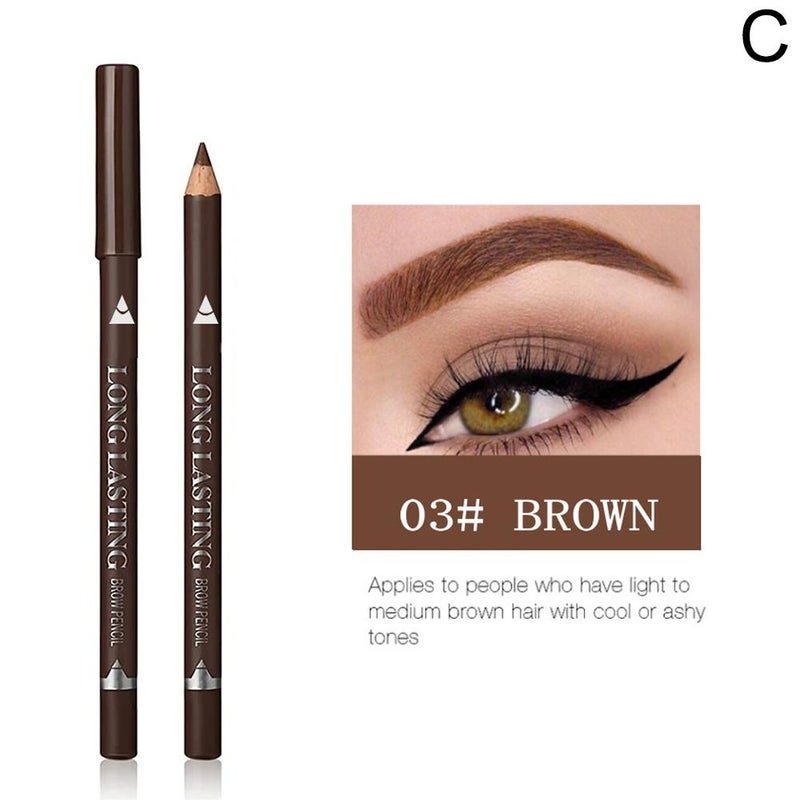 Hard-core, waterproof, sweat-resistant eyebrow pencil, beginner-friendly, black, 2.2g